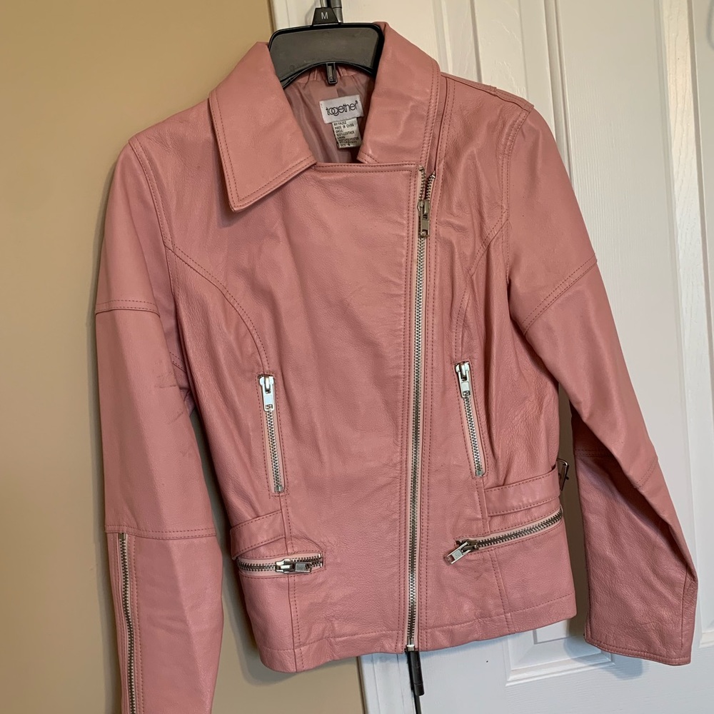 Together Pink Leather Jacket